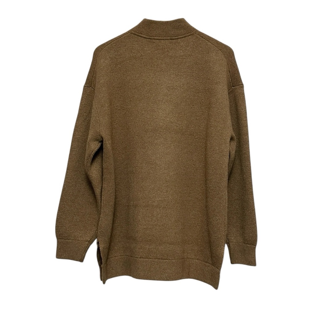NEW J. CREW Full-zip flight sweater-jacket Heather Rich Camel Size Medium - Picture 3 of 6